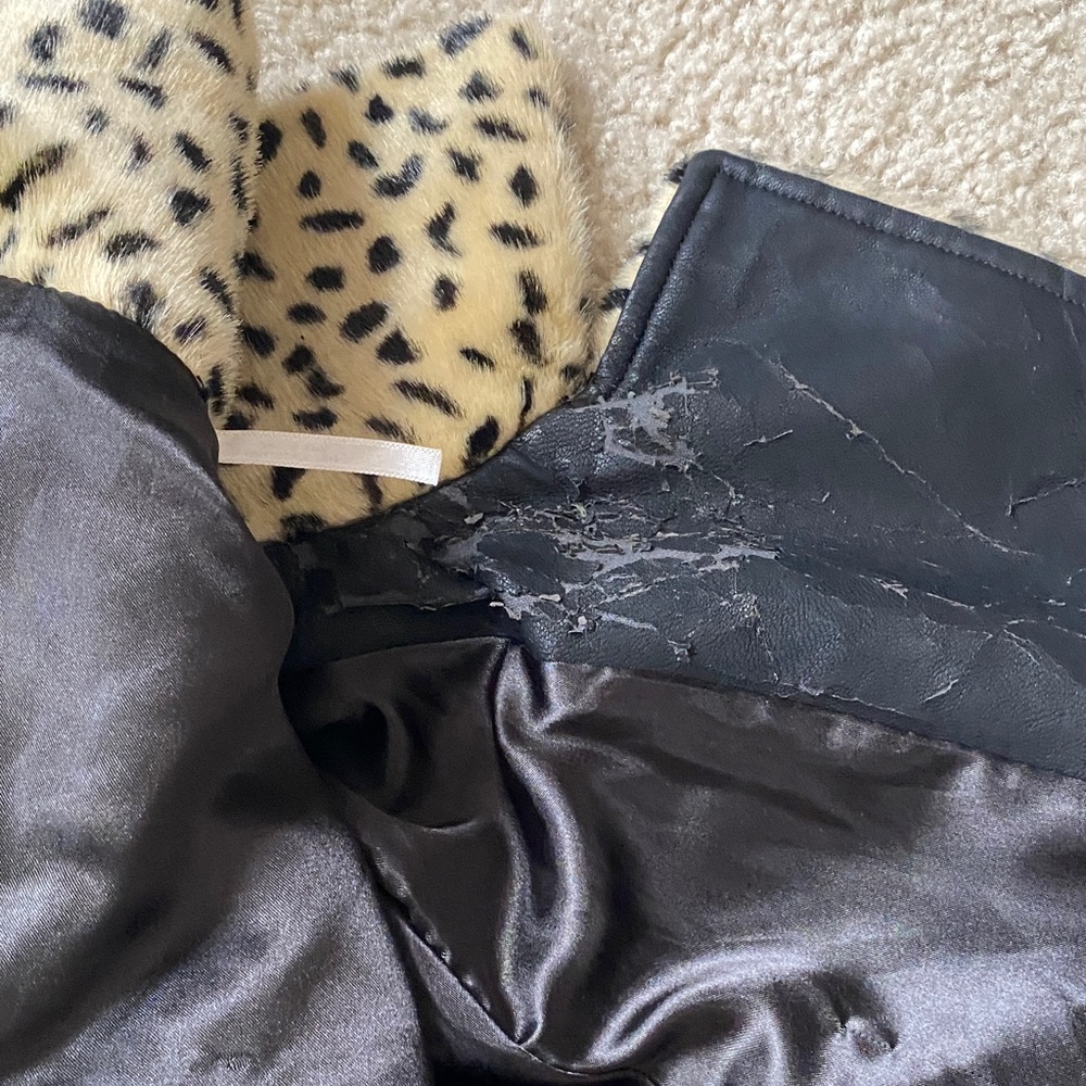 Free People Tan and Black Teddy Jacket - Picture 4 of 9